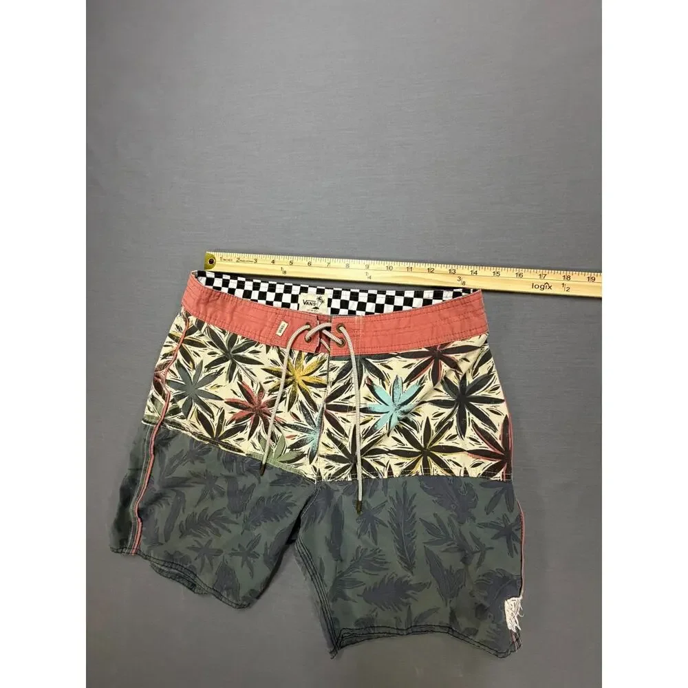 Vans x Gregg Kaplan Boardshorts Men's 30 Floral Surf Swim Trunks 17